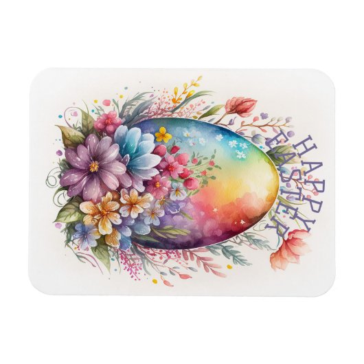 GLÜCKLICHES EASTER-Magnet mit Bunnies mit Osterei Magnet (Horizontal)