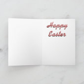 Glückliches EasterFeaturing niedlich, lustiges Feiertagskarte (Innenseite)