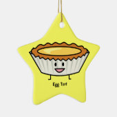 Glückliches Ei-scharfer Vanillepuddingkruste Keramik Ornament (Rechts)