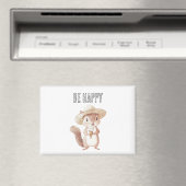Glückliches Eichhörnchen Eiswaffel Magnet (In Situ (Geschirrspüler))