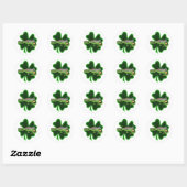 Glückliches Eichhörnchen St. Patrick's Day Runder Aufkleber (Blatt)