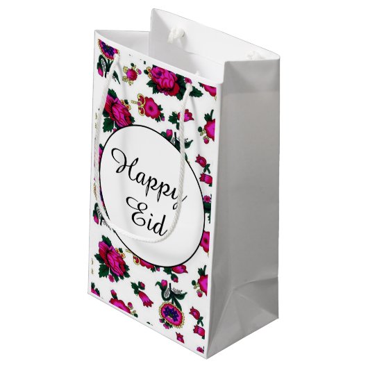 Glückliches Eid Kleine Geschenktüte (Rückseite Schrägansicht)