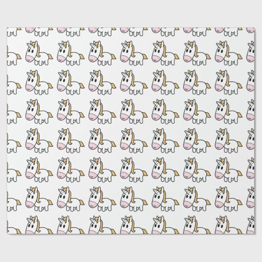 Glückliches Einhorn! Geschenkpapier (Flach)