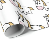 Glückliches Einhorn! Geschenkpapier (Rolleneckpunkt)