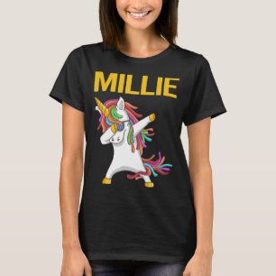 Glückliches Einhorn - Millie Name T-Shirt