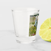 Glückliches Einhorn Schnapsglas (Links)