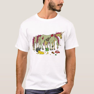 Glückliches Einhorn-Zombie-T-Shirt T-Shirt