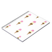 glückliches Eiscreme Notizblock (Linke Seite)