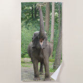 Glückliches Elefant-Badetuch Strandtuch (Vorderseite)