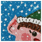 Glückliches Elf-Fabric Stoff (Nahaufnahme)