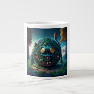 Glückliches Emoji-Haus Jumbo-Tasse