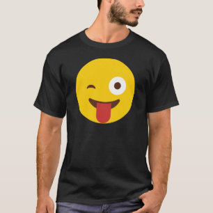 Glückliches Emoji mit der Zunge heraus T-Shirt