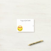 Glückliches emoji personalisierte post-it klebezettel (Auf Schreibtisch)