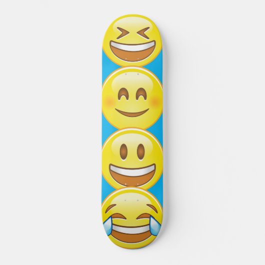 Glückliches Emoji Skateboard (Vorderseite)
