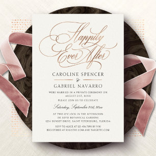 Glückliches Ende Hochzeitsempfang Einladung