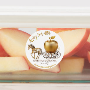 Glückliches Ende Karamellapfel Hochzeitsgeschenk Etiketten