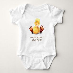 Glückliches Enten-Baby-Body oder T-Shirt Lustiger Baby Strampler