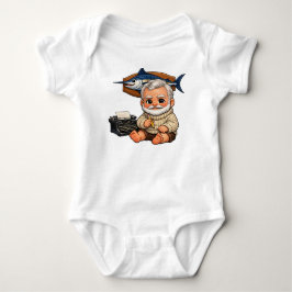 Glückliches Ernest-Hemingway-Baby Baby Strampler