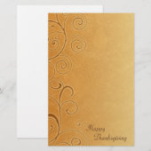 Glückliches Erntedank-Fall-Wirbels-Briefpapier Briefpapier (Vorne/Hinten)