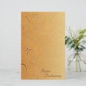 Glückliches Erntedank-Fall-Wirbels-Briefpapier Briefpapier (Stehend Vorderseite)
