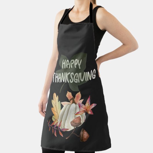Glückliches Erntedankfest - Abstrakte Fall Pumpkin Schürze (InSitu)
