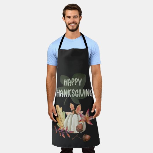 Glückliches Erntedankfest - Abstrakte Fall Pumpkin Schürze (Getragen)