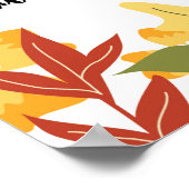 Glückliches Erntedankfest - Blätter - Poster (Ecke)