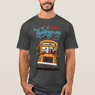 Glückliches Erntedankfest Fall Türkei Dank Schulbu T-Shirt