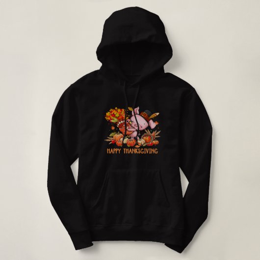 Glückliches Erntedankfest Fall Türkei mit Dabbing  Hoodie (Design vorne)