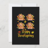 Glückliches Erntedankfest Fall Türkei mit Schweine Einladung (Vorderseite)