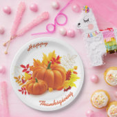 Glückliches Erntedankfest, fallendes Party Pappteller (Party)