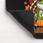 Glückliches Erntedankfest Froschkostüm Truthahn He Mousepad (Ecke)