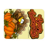 "Glückliches Erntedankfest!" Funny Turkey Magnet (Horizontal)