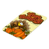"Glückliches Erntedankfest!" Funny Turkey Magnet (Linke Seite)