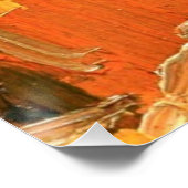 Glückliches Erntedankfest, Herbstfarben, Poster (Ecke)