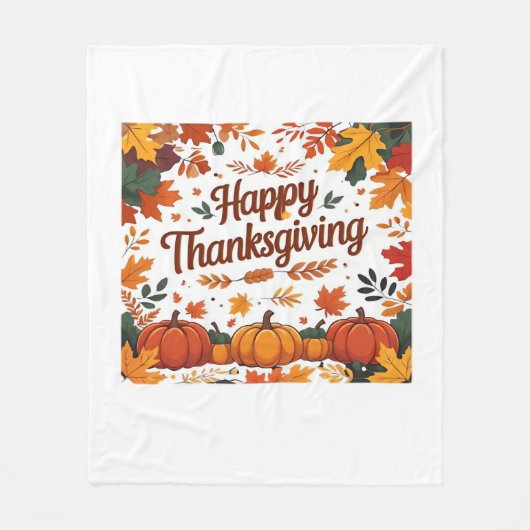 Glückliches Erntedankfest - Herbstpumpen & Herbstl Fleecedecke (Vorderseite)