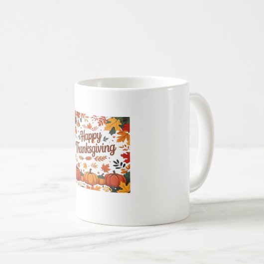 Glückliches Erntedankfest - Herbstpumpen & Herbstl Kaffeetasse (VorderseiteRechts)