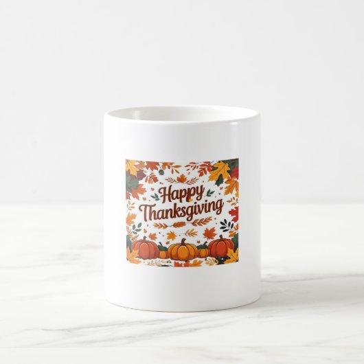 Glückliches Erntedankfest - Herbstpumpen & Herbstl Kaffeetasse (Mittel)