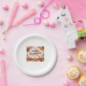 Glückliches Erntedankfest - Herbstpumpen & Herbstl Pappteller (Party)