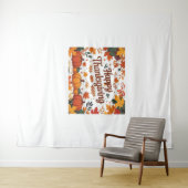 Glückliches Erntedankfest - Herbstpumpen & Herbstl Wandteppich (Beispiel (Horizontal))