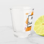 Glückliches Erntedankfest mit Pumpkins Schnapsglas (Links)