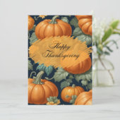 Glückliches Erntedankfest mit schönen Pumpkins Ankündigung (Stehend Vorderseite)