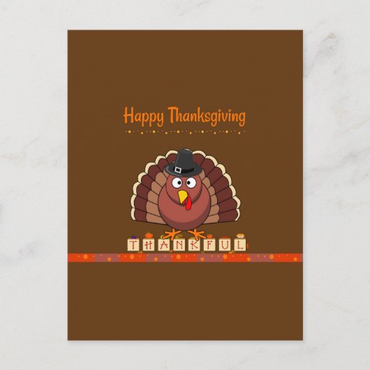 Glückliches Erntedankfest, Pilgrim Türkei Postkarte (Vorderseite)