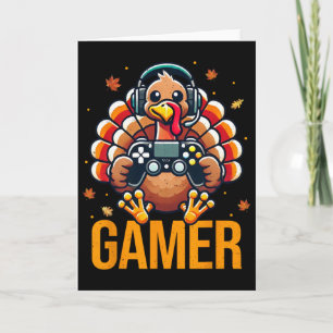 Glückliches Erntedankfest Truthahn Gamer Herbst Vi Karte