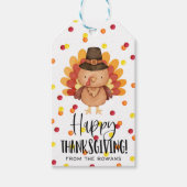 Glückliches Erntedankfest Truthahn Geschenk-Anhäng Geschenkanhänger (Vorderseite)
