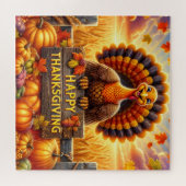 Glückliches Erntedankfest Truthahn Puzzle (Horizontal)