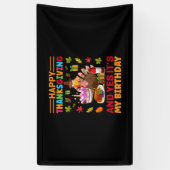 Glückliches Erntedankfest und es ist mein Geburtst Banner (Vertikal)