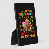 Glückliches Erntedankfest und es ist mein Geburtst Fotoplatte (Seite)