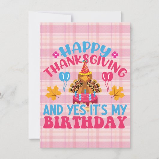 Glückliches Erntedankfest und ja, meine Geburtstag (Vorderseite)