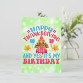 Glückliches Erntedankfest und ja, meine Geburtstag (Stehend Vorderseite)